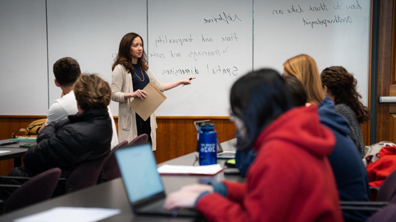 In class with Professor Cristina Bejarano